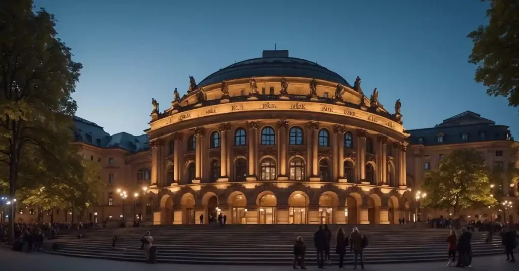 The grand alte Oper frankfurt is alive with performances and events. The stage is set, lights aglow, and the audience eagerly awaits the show