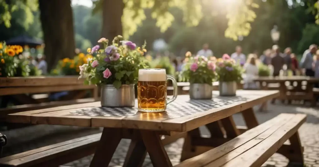 Beer Garden in Munich Bavaria
